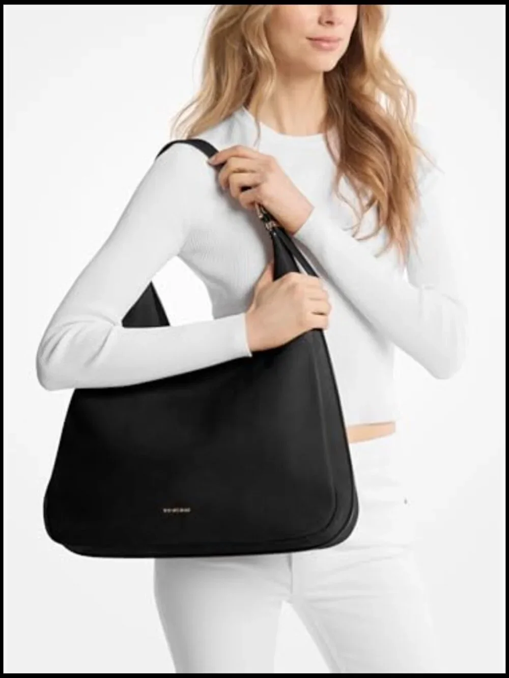 Nolita Large Hobo Shoulder Bag Supple Nubuck Structured Edges Adjustable Strap
